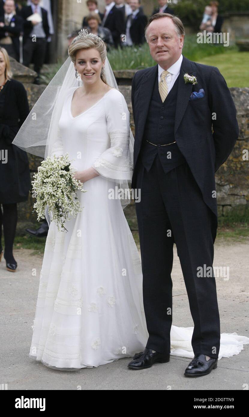 Laura Parker Bowles et son père, Andrew Parker Bowles arrivent à l