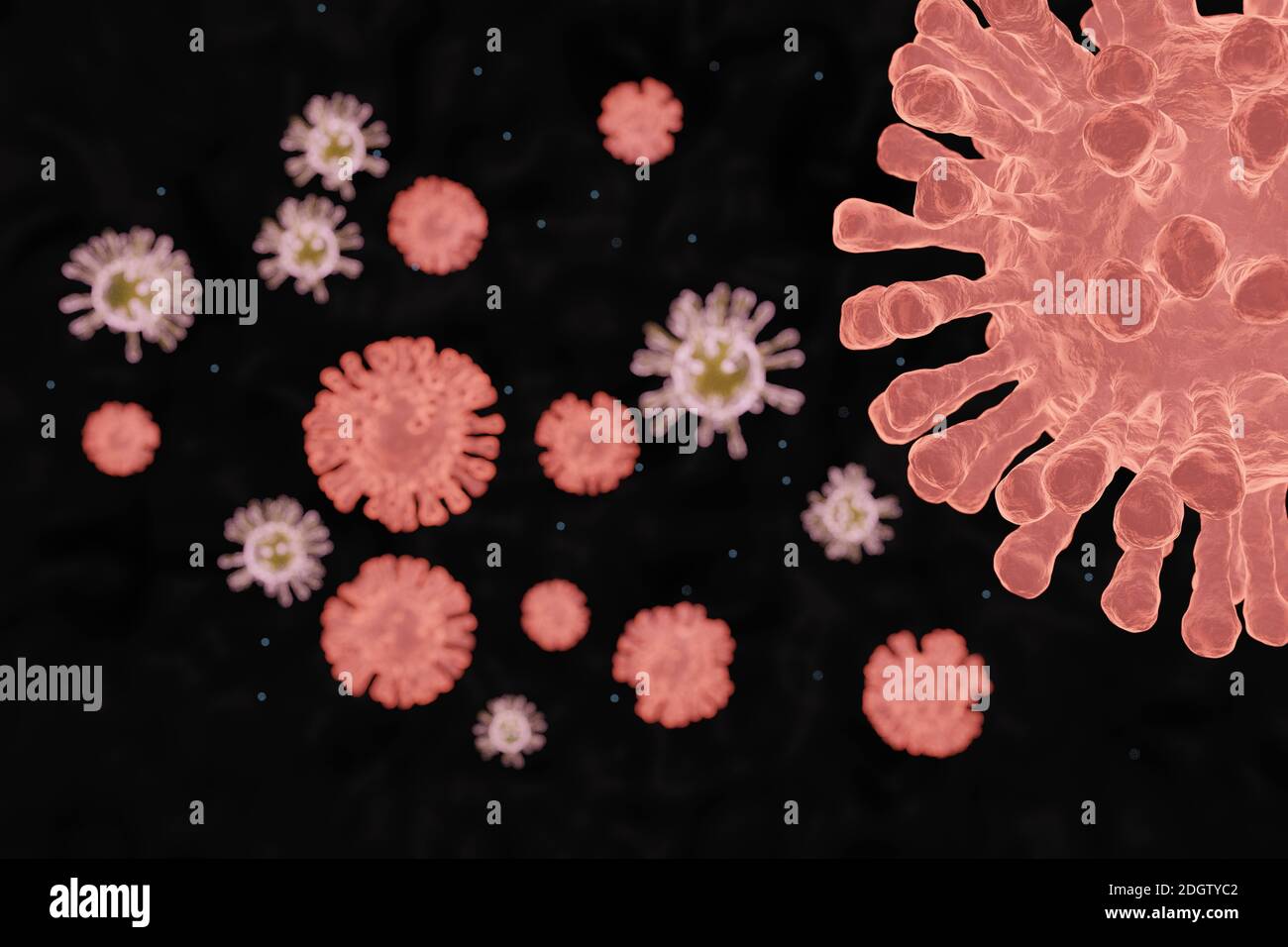 Illustration 3d du concept de risque de virus Banque D'Images