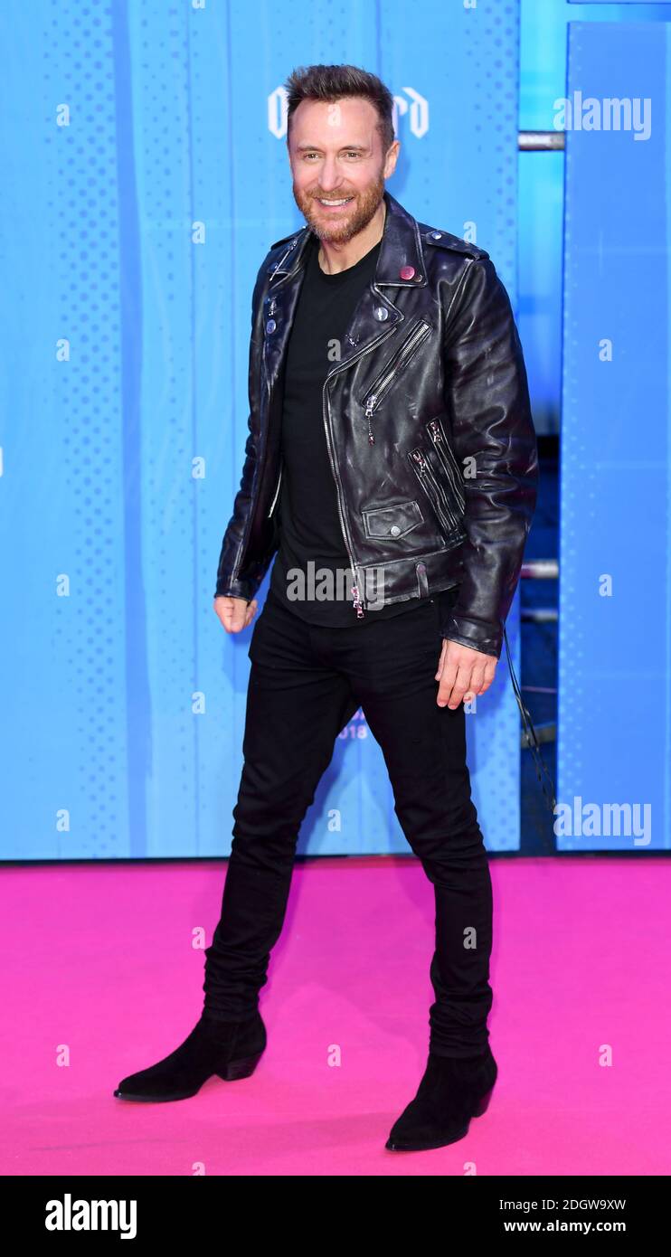 David Guetta fréquentant les MTV Europe Music Awards 2018 qui a eu lieu au Centre des Expositions de Bilbao, Espagne Banque D'Images