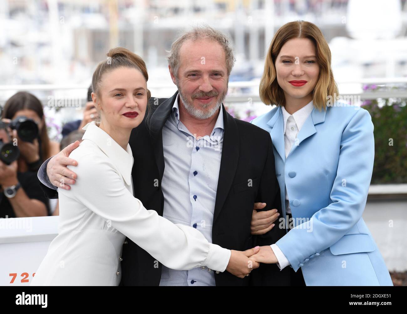Sara Forestier, Arnaud Desplechin et Lea Seydoux assistant à la Oh Mercy! Photocall, pendant le 72e Festival de Cannes. Le crédit photo devrait se lire comme suit : Doug Peters/EMPICS Banque D'Images