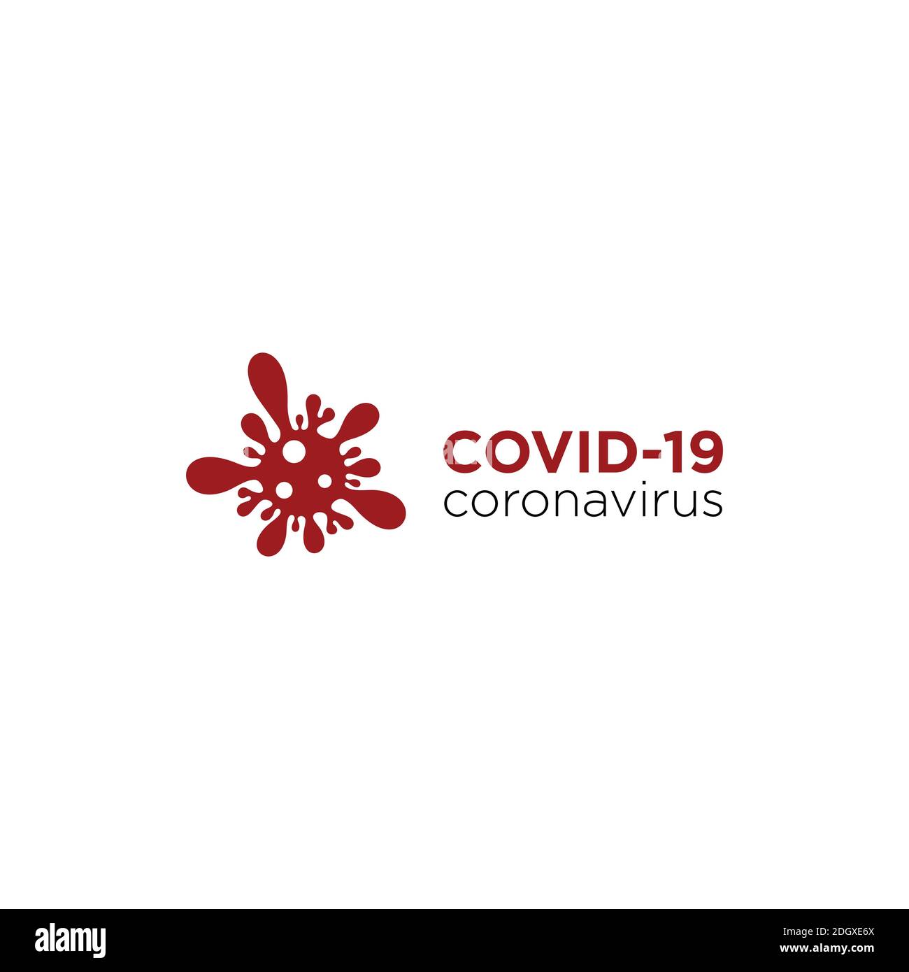Covid-19 Coronavirus concept inscription typographie design logo. Organisation mondiale de la santé QUI a introduit un nouveau nom officiel pour la maladie de Coronavirus na Illustration de Vecteur