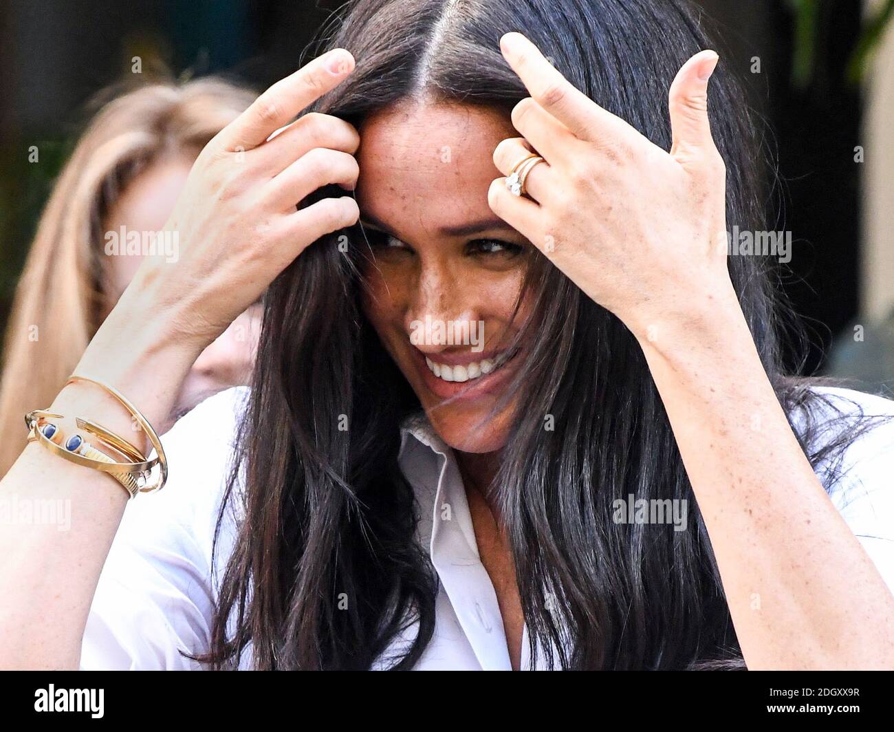 La duchesse de Sussex arrive au lancement de la collection de capsules Smart Works, John Lewis, Oxford Street, Londres. Crédit photo devrait se lire: Doug Peters/EMPICS Banque D'Images