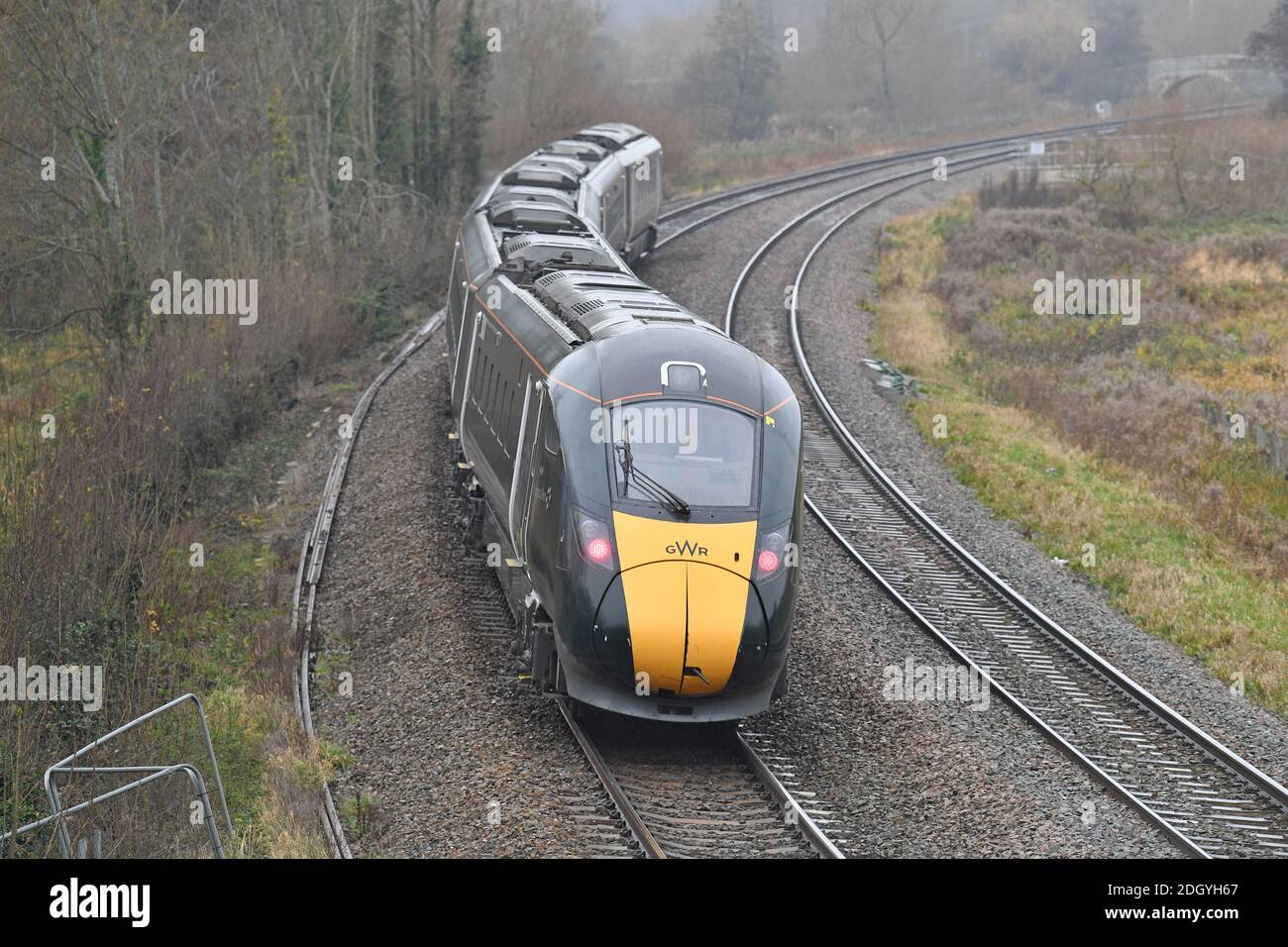 GV du village de Kintbury, près de Hungerford, Berkshire - ligne de train, mercredi 2 décembre 2020. Banque D'Images