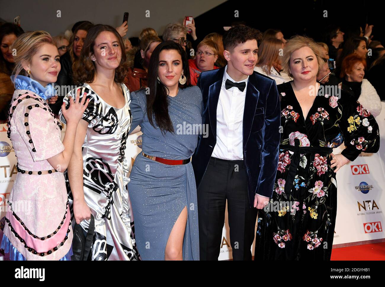 Saoirse-Monica Jackson, Louisa Harland, Jamie-Lee O'Donnell, Dylan Llewellyn et Siobhan McSweeney assistent aux National Television Awards 2020 qui se tiennent à l'O2 Arena, à Londres. Le crédit photo devrait se lire comme suit : Doug Peters/EMPICS Banque D'Images