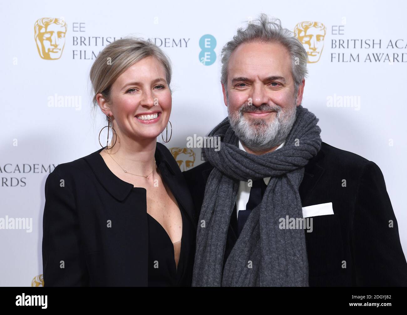 Alison Balsom et Sam Mendes assistent à la British Academy film Awards, à Kensington Palace, Londres. Le crédit photo devrait se lire comme suit : Doug Peters/EMPICS Banque D'Images