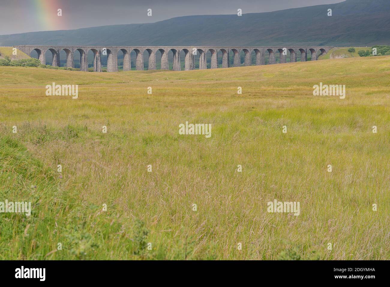 Parc national de Yorkshire Dales, Yorkshire, Royaume-Uni - VUE sur le viaduc de Ribblehead dans le Yorkshire Dales, Angleterre. Banque D'Images