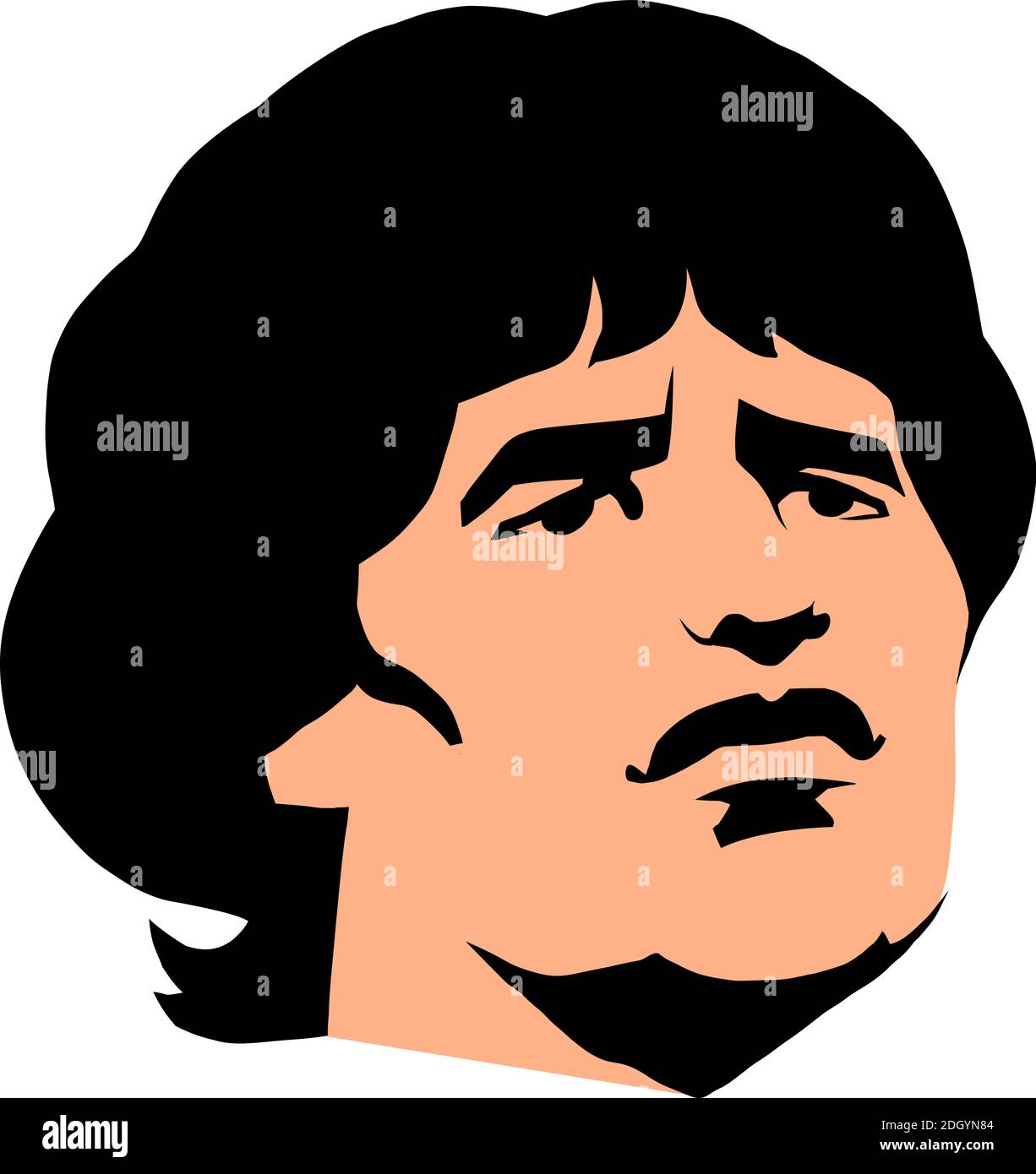 Footballeur Diego Armando Maradona Illustration de Vecteur