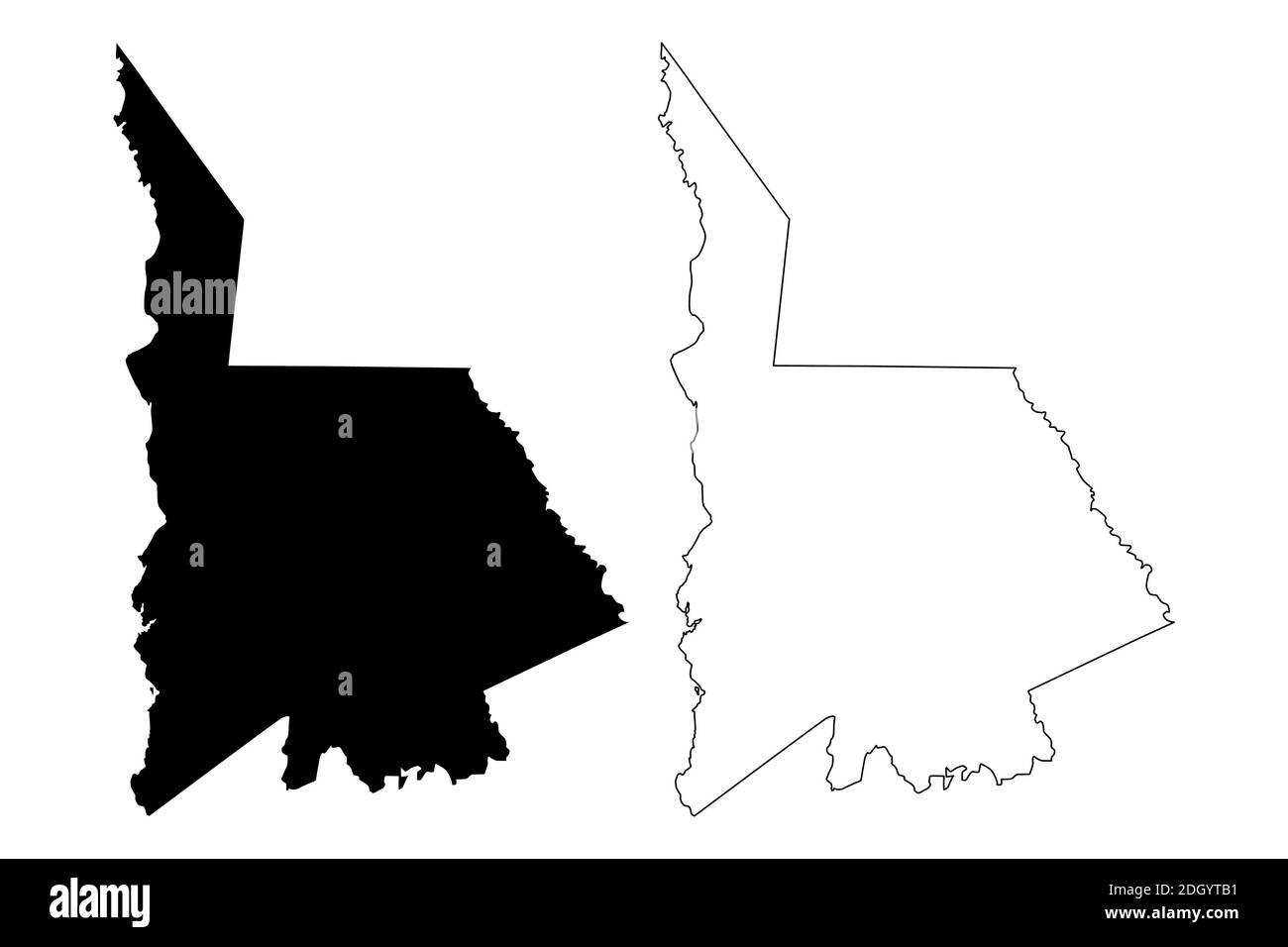 Comté de Lancaster, État de Caroline du Sud (comté des États-Unis, États-Unis d'Amérique, États-Unis, États-Unis, États-Unis) carte illustration vectorielle, scribble sketch Lancaster ma Illustration de Vecteur