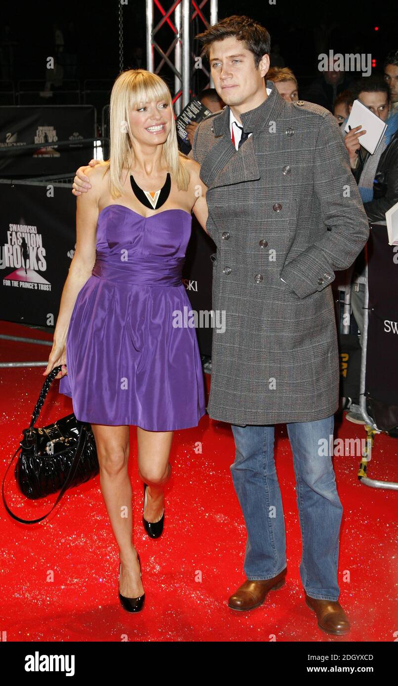 Tess Daly et Vernon Kaye arrivant à Swarovski Fashion Rocks pour le Princes Trust, le Royal Albert Hall, Kensington, Londres. Banque D'Images