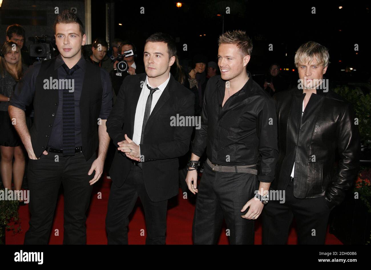 Westlife arrivant au Variety Club showbiz Awards 2007, l'hôtel Hilton, Park Lane, Londres. Banque D'Images