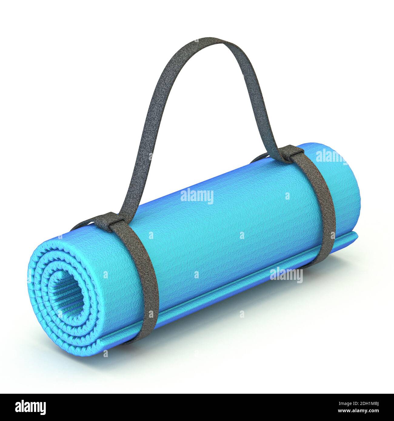 Tapis de sol bleu yoga Gym 3D Banque D'Images