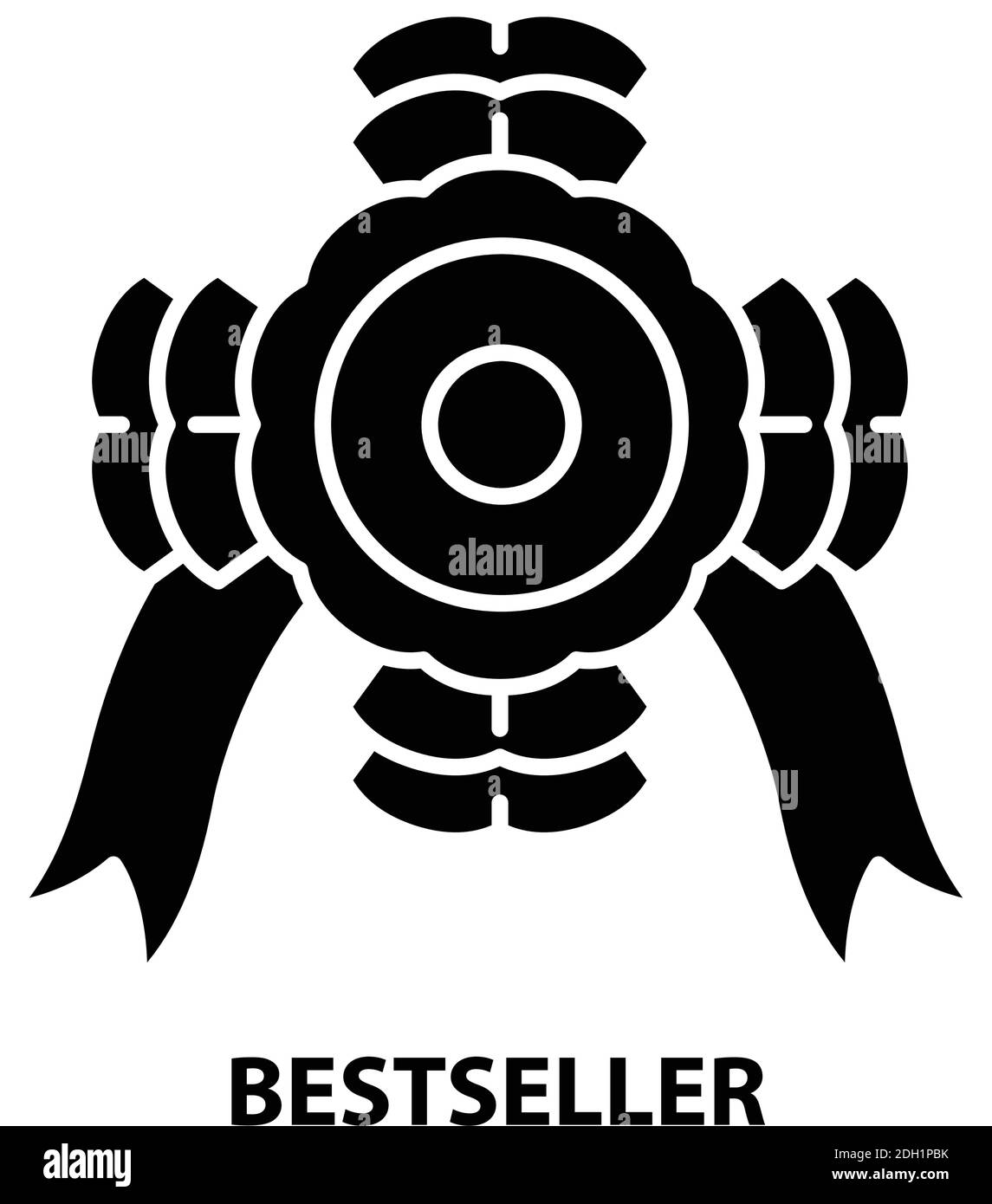 icône best-seller, signe vectoriel noir avec traits modifiables, illustration de concept Illustration de Vecteur