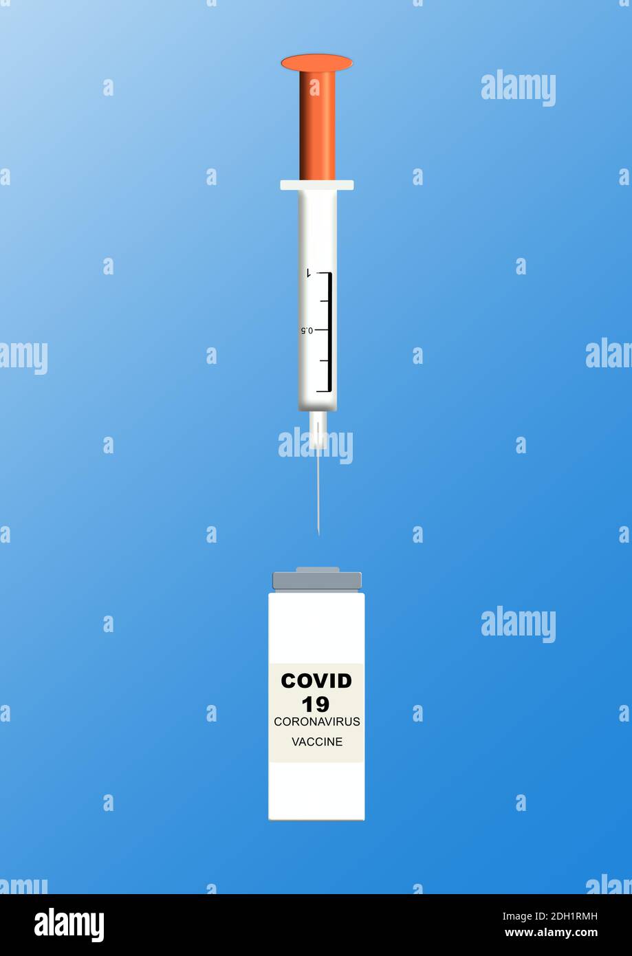 Vaccin Covid-19. Illustration de Vecteur