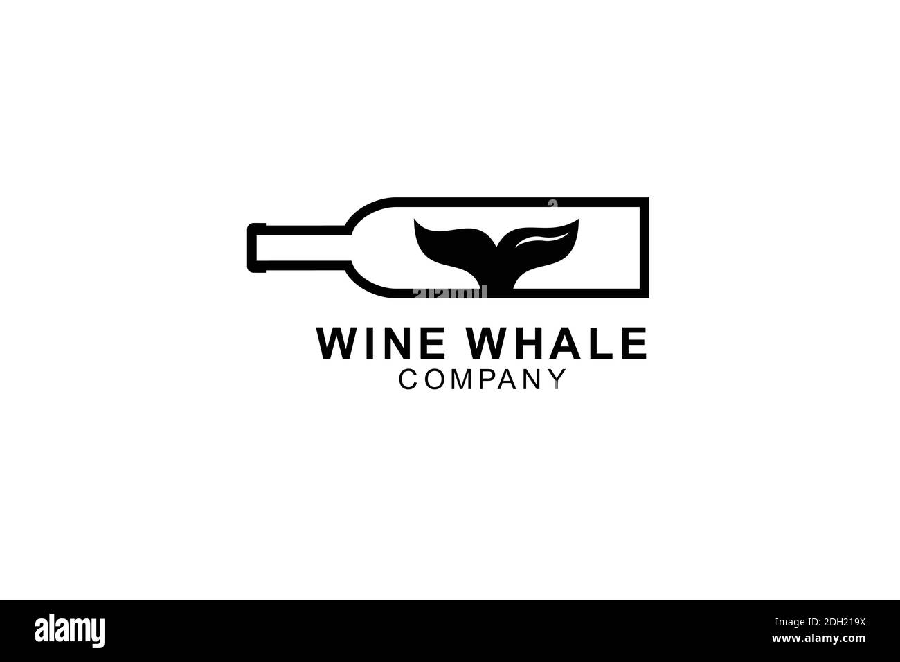 modèle de logo de baleine à vin. illustration de symbole. Illustration de Vecteur