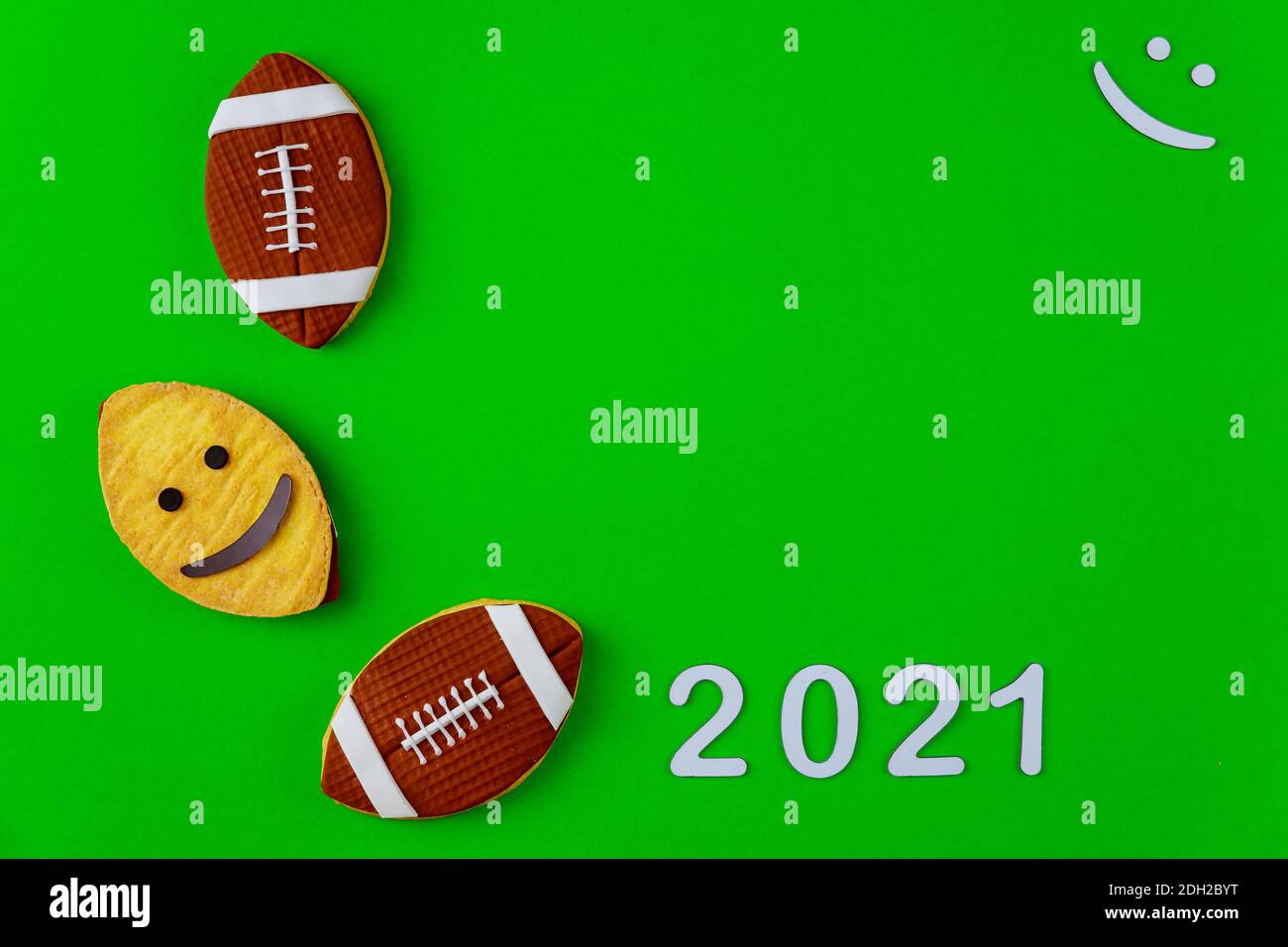 Saison de match de football 2021. Concept sportif américain. Banque D'Images