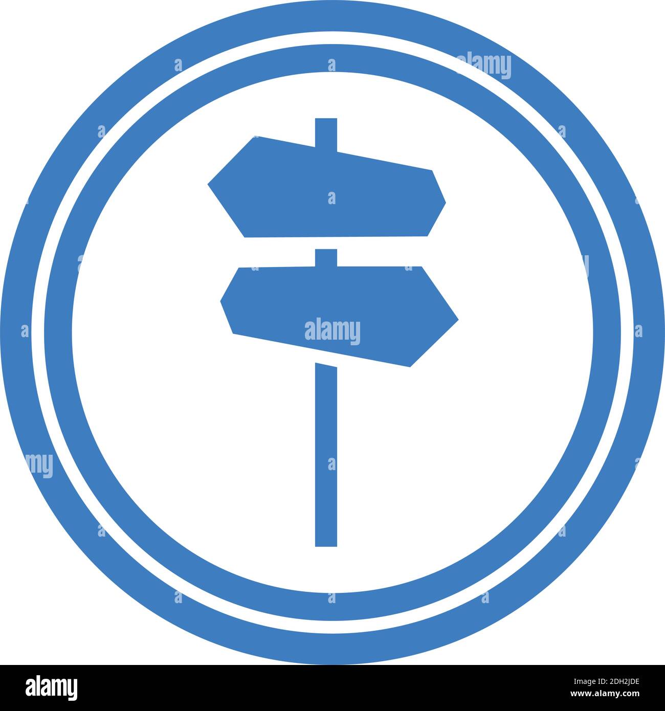 direction route plate logo icône vecteur plat concept Illustration de Vecteur