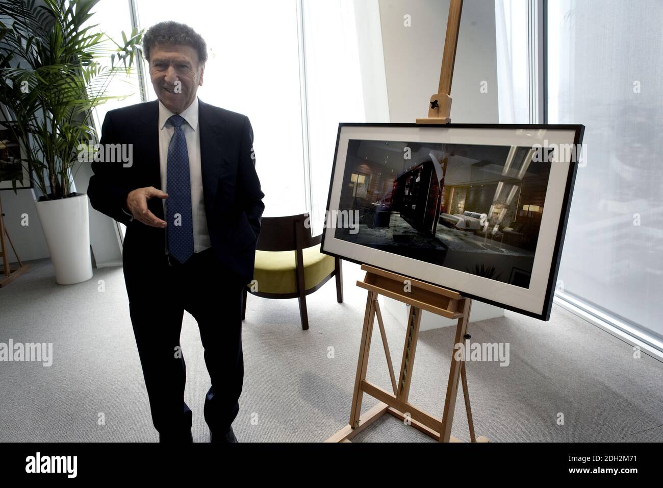 GRANDE-BRETAGNE / Londres / Irvine Sellar, directeur général de Sellar Property Group pose au siège de la société à Londres, Royaume-Uni Banque D'Images