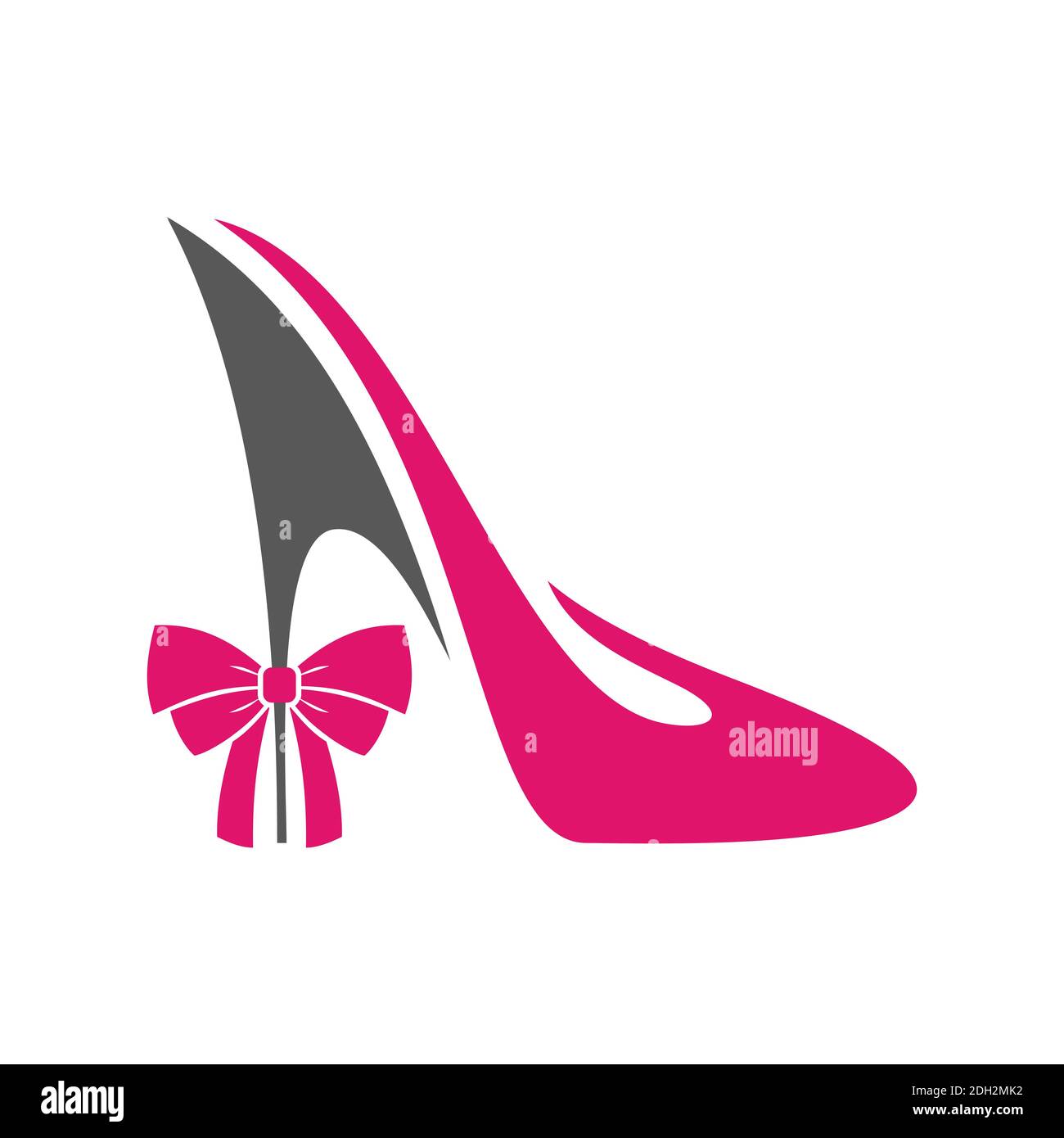 talons hauts chaussures ruban logo icon concept graphique vectoriel Illustration de Vecteur