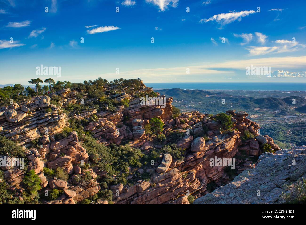 Le point de vue de Garbi dans la Sierra Calderona de Valence, Espagne Banque D'Images