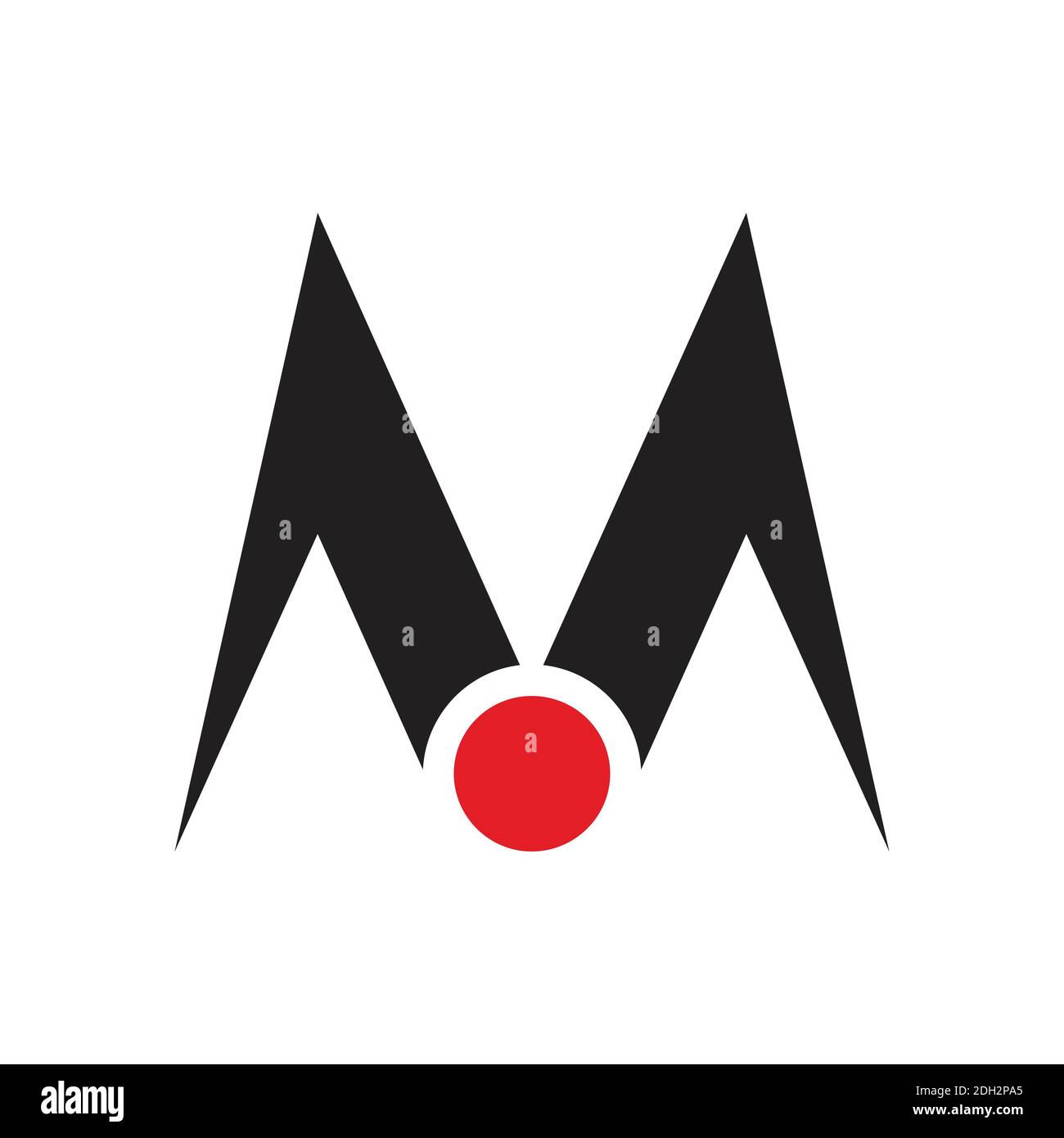 Lettre M logo abstrait icône graphique vecteur Illustration de Vecteur