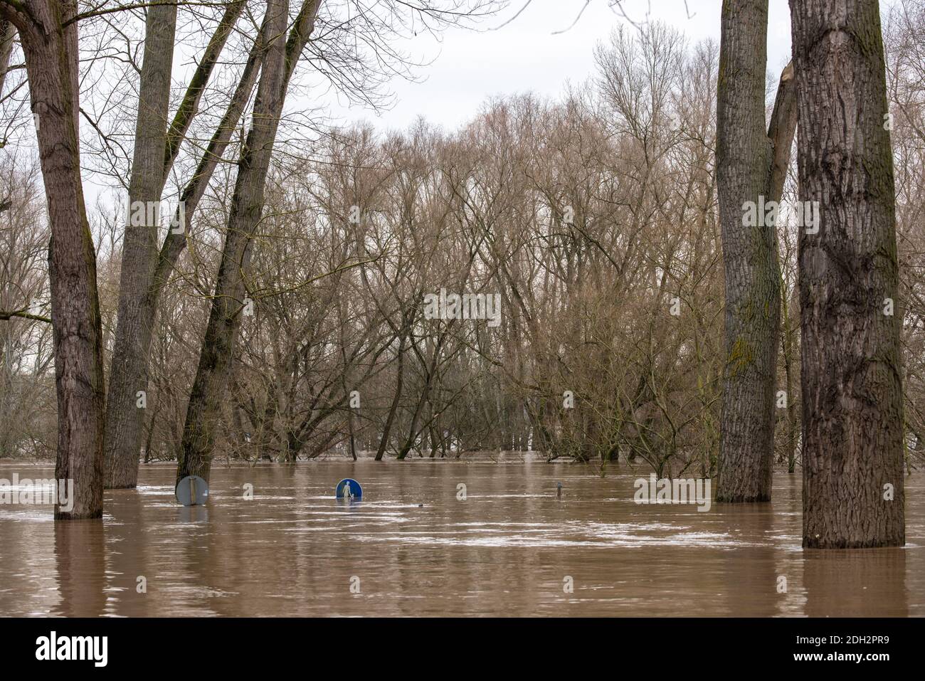Inondation en février 2020 Banque D'Images