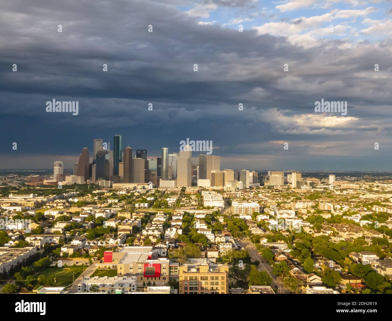 Vue aérienne de Houston, Texas Banque D'Images