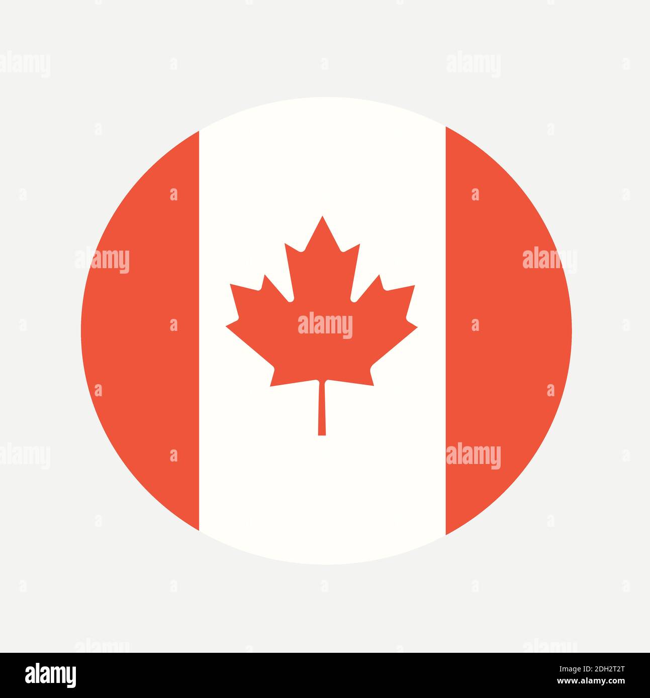 Pavillon isolé du Canada en forme de cercle. Illustration de Vecteur