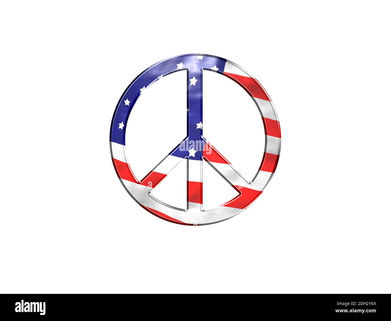 Beau logo avec le drapeau des états-unis - rendu 3d Banque D'Images