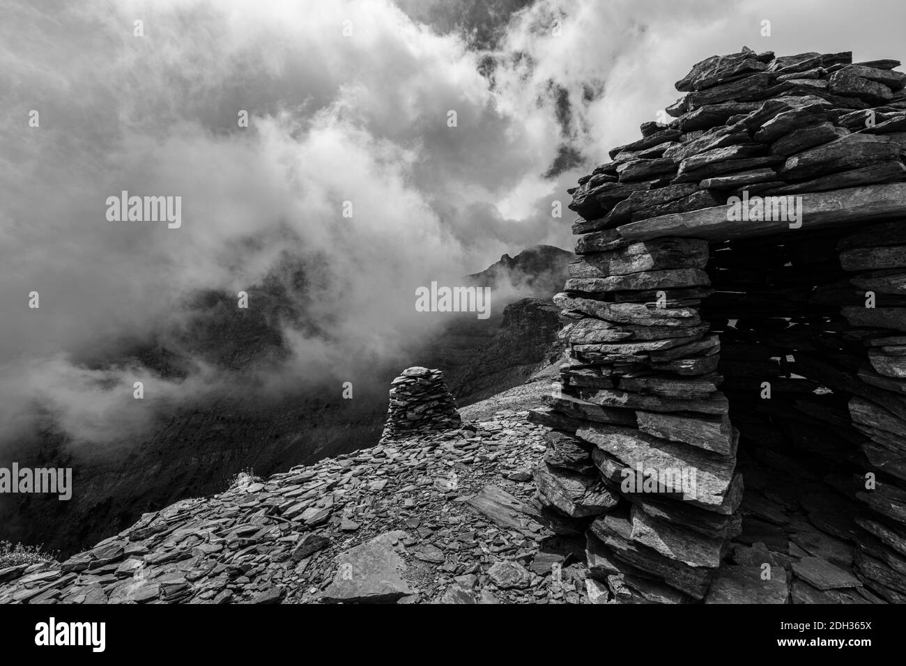 Olympe de montagne en Grèce. Paysage de la ligne d'Apline. Banque D'Images