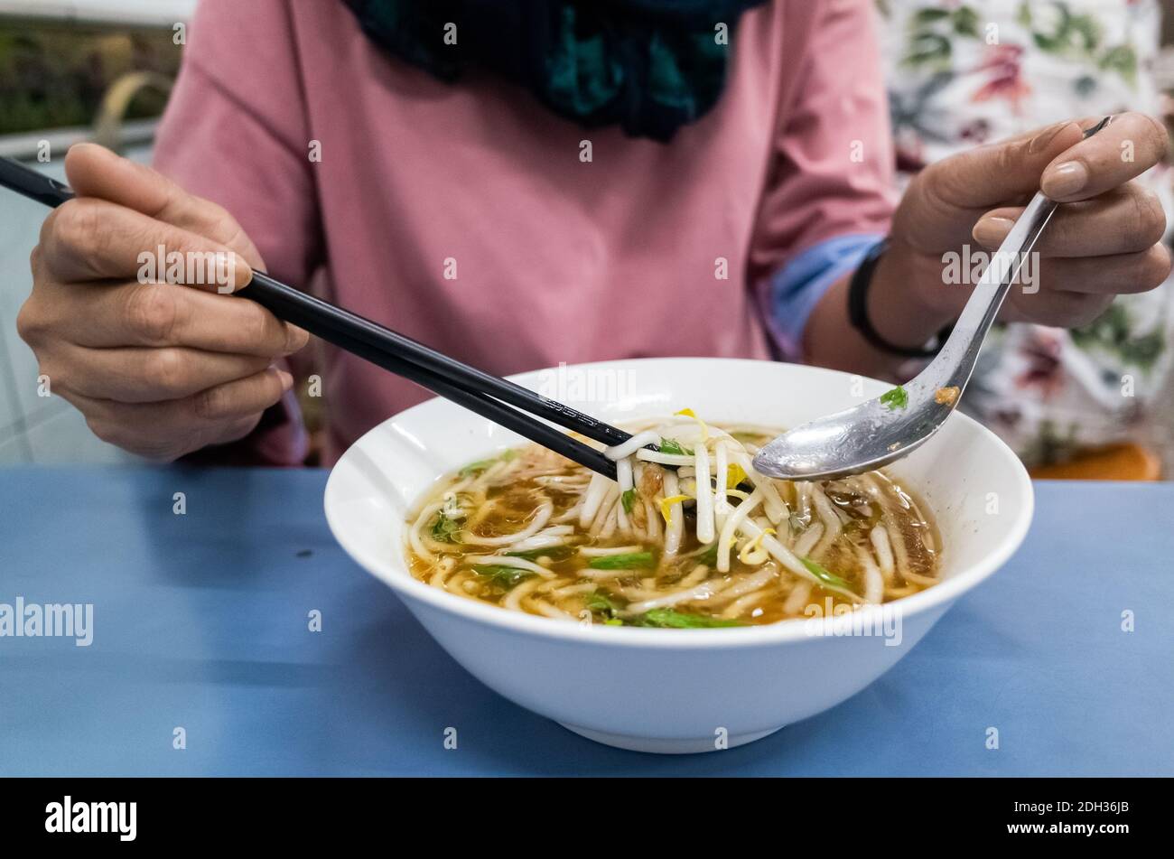 Nouilles de riz traditionnelles taïwanaises Banque D'Images
