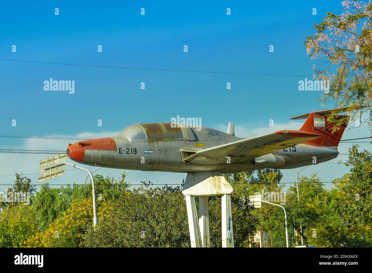 Mémorial de guerre de Malvinas, avion de combat Banque D'Images