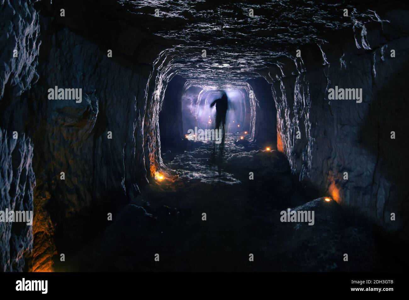 Monde d'énergies et de fantômes altérité inconnus. Banque D'Images