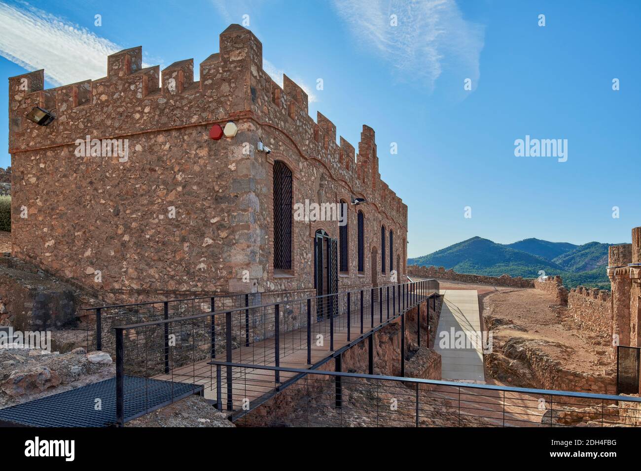 L'office de tourisme du château d'Onda fortification a déclaré un site historique-artistique et un atout d'intérêt culturel. Castellon, Castello, Espagne, Europe Banque D'Images