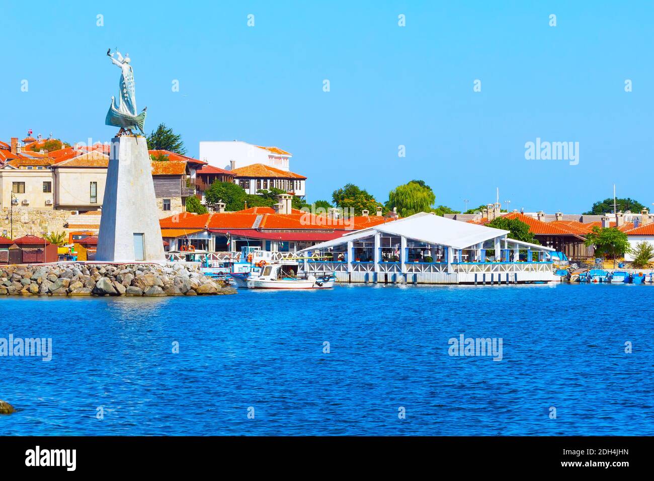Vieille ville de Nessebar en Bulgarie, au bord de la mer Noire Banque D'Images