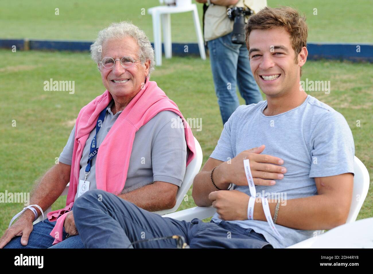 Laurent Dassault et son assistante partenaire a la coupe Diane Barriere  Desligne, Engel & Volkers, a Deauville, France le 26 Aout 2017. Photo  d'Aurore Marechal/ABACAPRESS.COM Photo Stock - Alamy