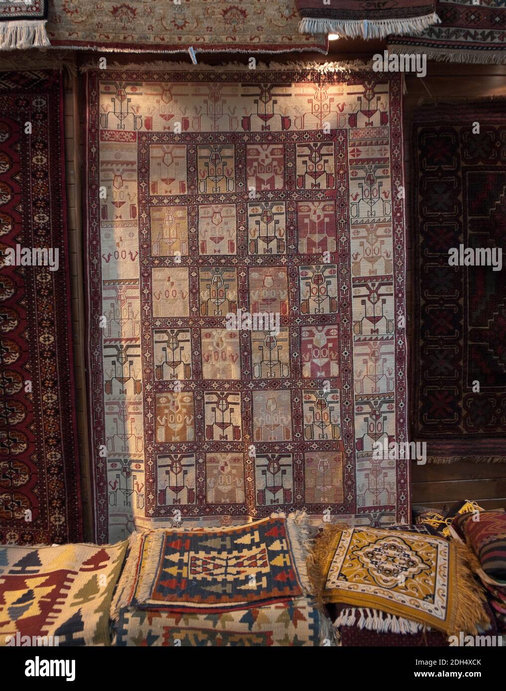 Magasin de tapis dans le Grand Bazar, Istanbul, Turquie Banque D'Images