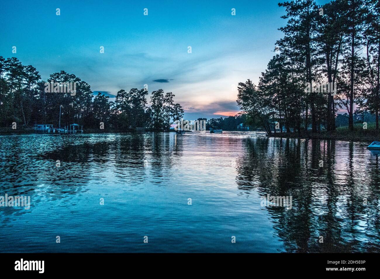 Belles scènes sur le lac Wateree en caroline du Sud Banque D'Images