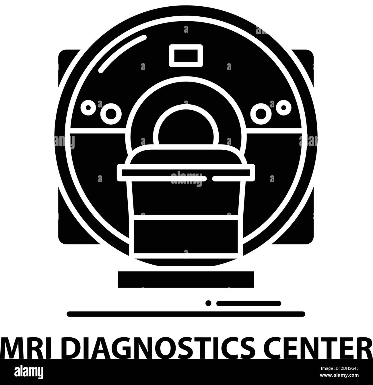 icône du centre de diagnostic irm, signe vectoriel noir avec traits modifiables, illustration du concept Illustration de Vecteur