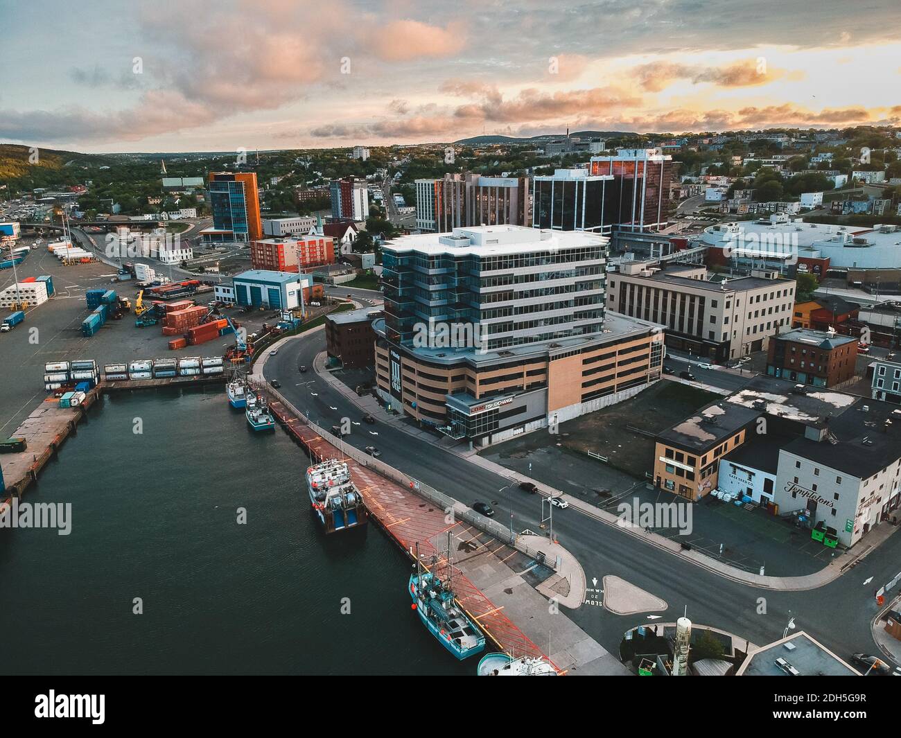 la ville de st johns, terre-neuve, canada en été Banque D'Images