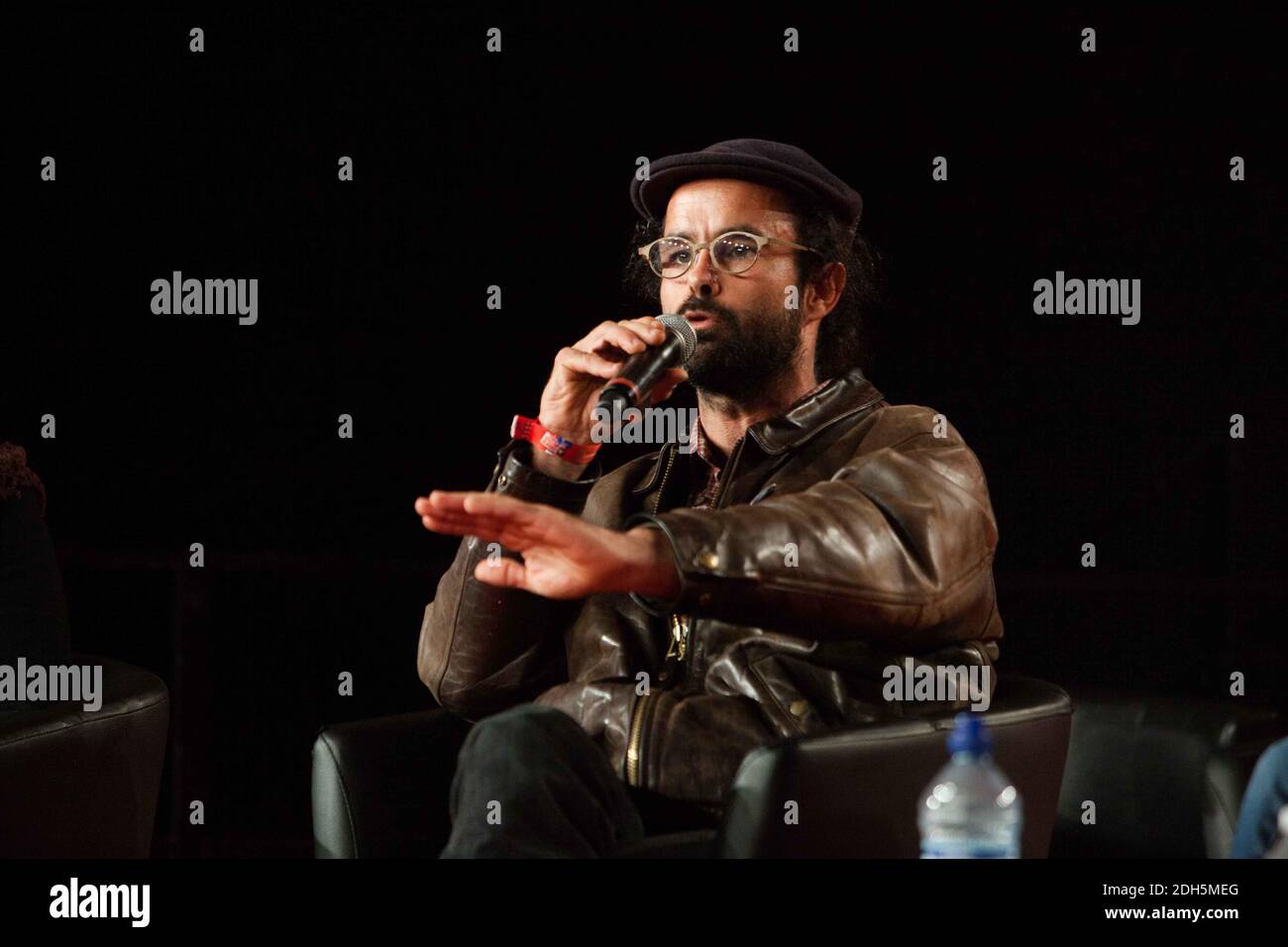 Cédric Herrou au Festival de l'humanité de la Courneuve, à côté de Paris, organisé par le journal français 'l'humanité'. 15 septembre 2017. Photo de Raphael Lafargue/ABACAPRESS.COM Banque D'Images