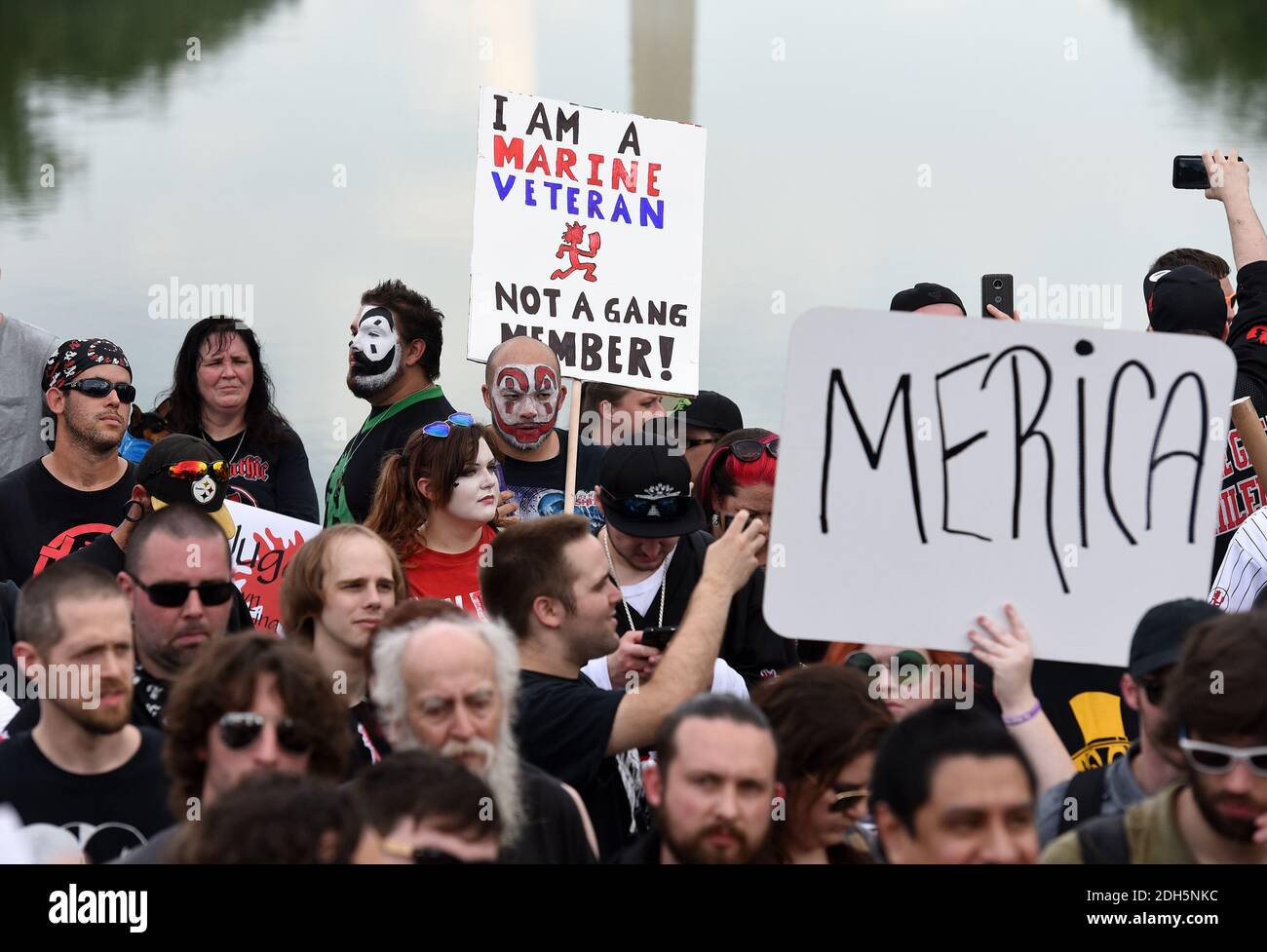 Les Juggalos , fans du groupe de rap-rock l'insane Clown Posse démontrera au National Mall contre le FBI pour les classer comme un gang hybride le 16 septembre 2017 à Washington, DC. Photo par Olivier Douliery/Abaca Banque D'Images