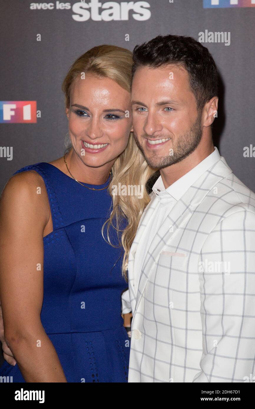 Elodie Gossuin, Christian Millette à danse avec les stars 8 photocall à Paris, France, septembre 28 2017. Photo de Nasser Berzane/ABACAPRESS.COM Banque D'Images
