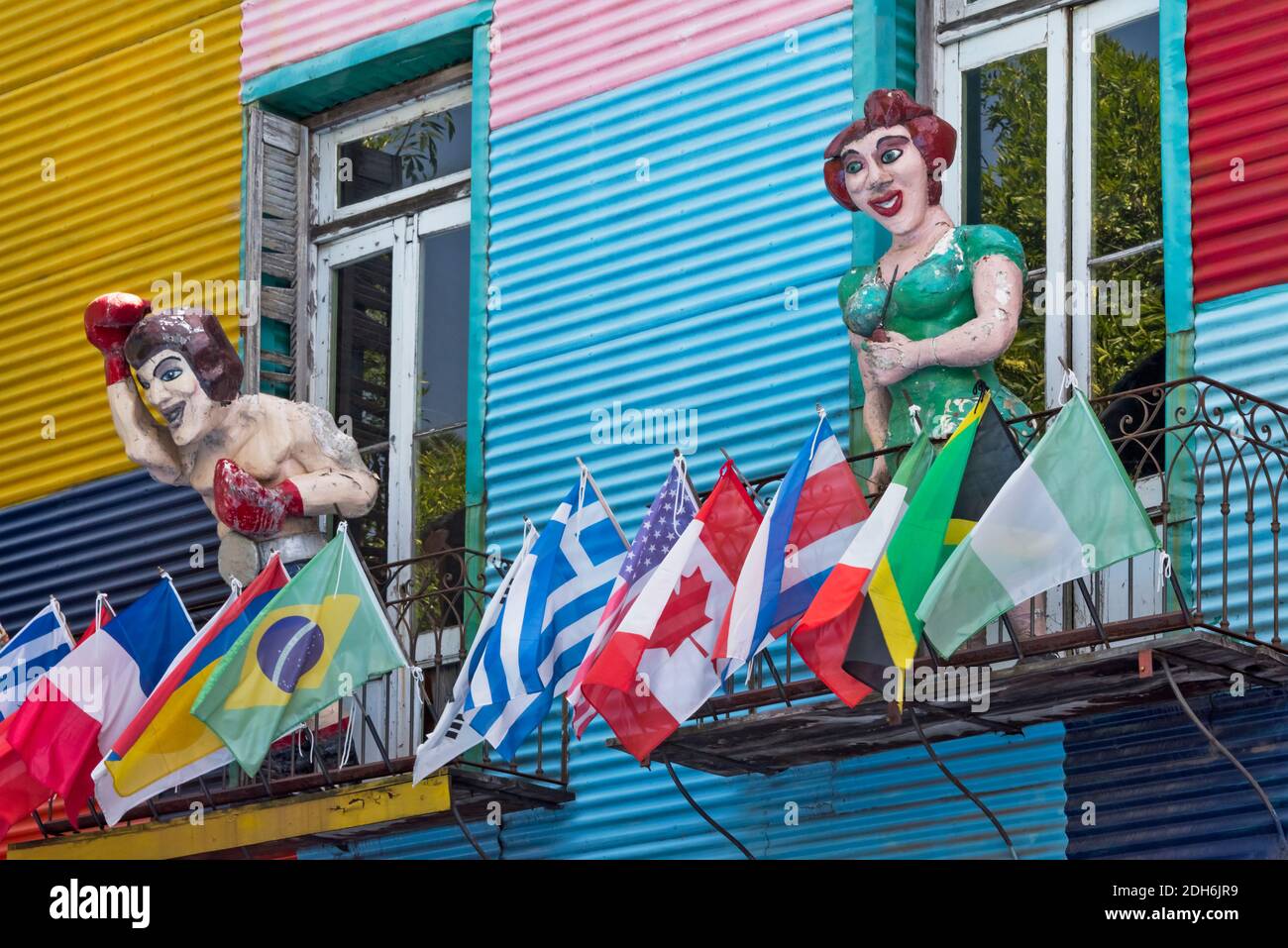 Bâtiment coloré à la Boca, Buenos Aires, Argentine Banque D'Images