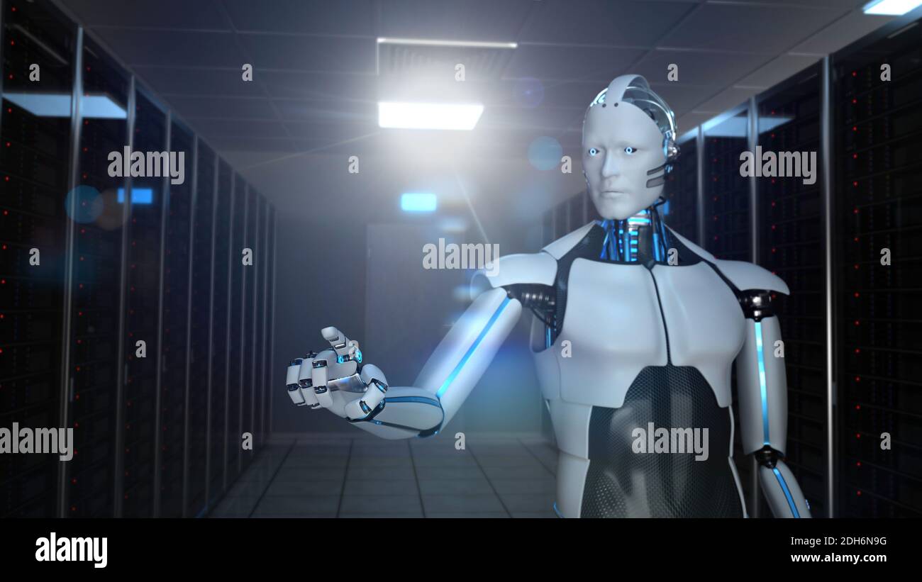 Base de données de robot humanoid cliquez Banque D'Images
