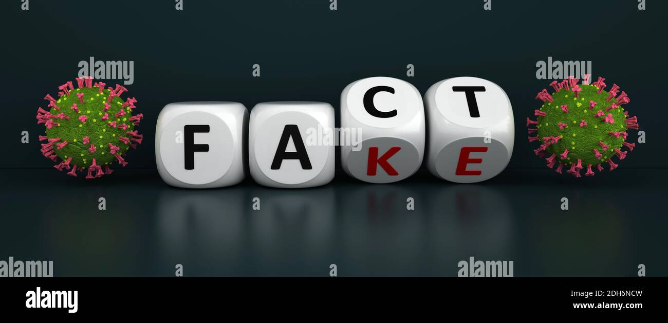 Fausses nouvelles faits virus Corona Banque D'Images