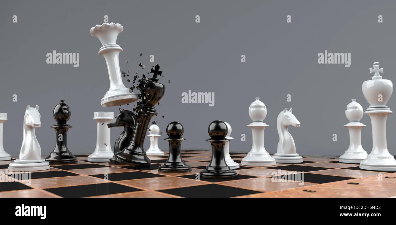 Chess Checkmate Queen Banque D'Images