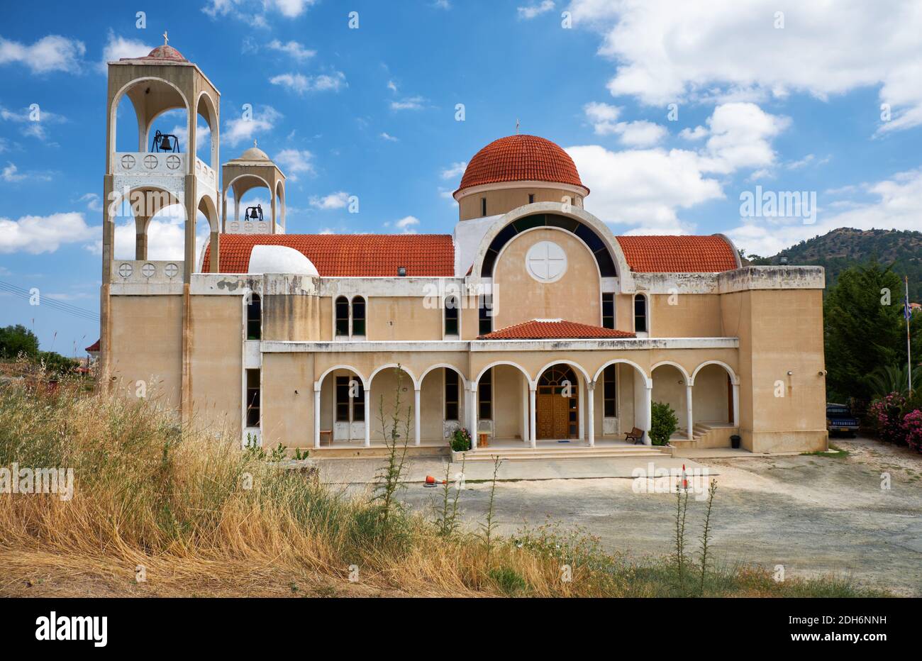 Agios Panteleimonas Churchin le village de Kakopetria. District de Nicosie. Chypre Banque D'Images
