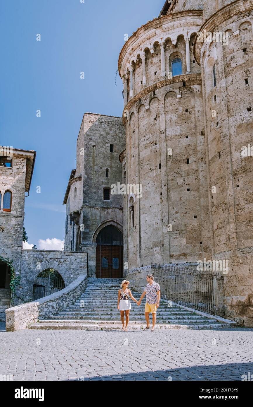 Vue panoramique à Anagni, province de Frosinone, Latium, centre de l'Italie Banque D'Images