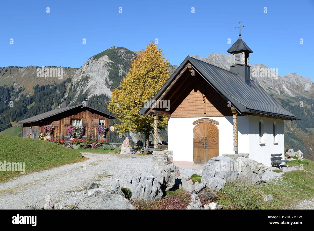 Chapelle à Sonntag-Stein, Vorarlberg Banque D'Images