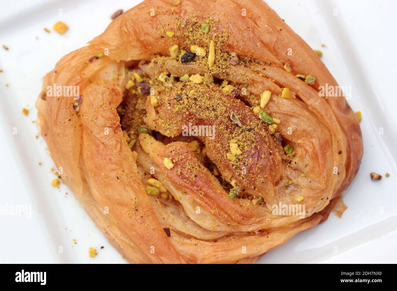 Dessert turc sac Arasi avec pistache. Konya Turquie. Banque D'Images
